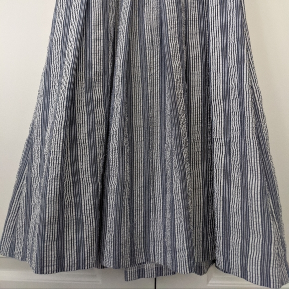 White House Black Market White and Blue Striped Sundress with Pockets - Sz. 0 - Picture 10 of 12